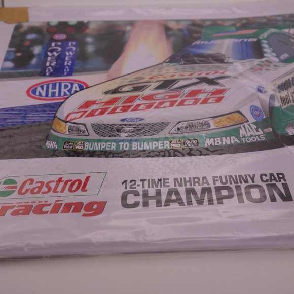 Two(2) Funny Car Champion Tin Picture Plaques (Tony Pedregon & Castrol Racing) - Picture 4 of 13